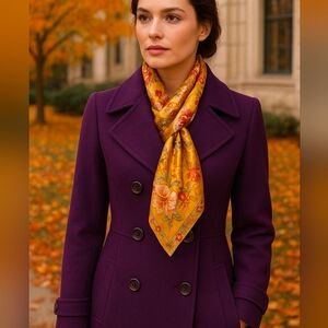 New York And Company Purple Peacoat